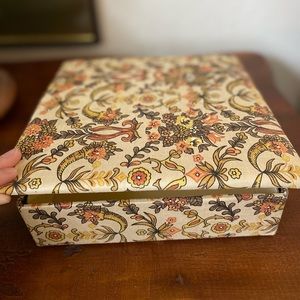 Vintage Floral Storage Box - Multicolor